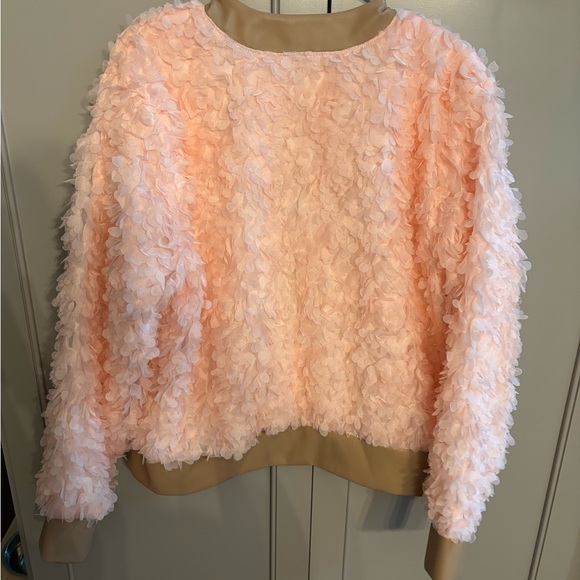 Mally Roncal Rosebud Textured Bomber Jacket L - Picture 7 of 8